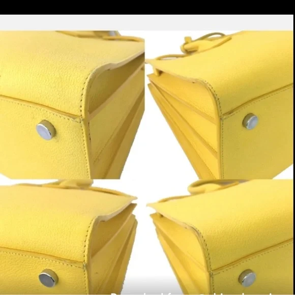 Authentic Saint Laurent Sac De Jour Yellow Leather Hand Bag - Picture 6 of 11